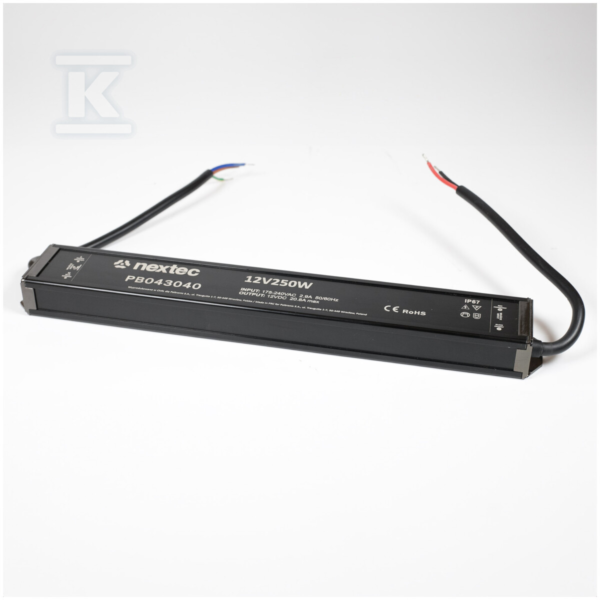 Waterproof power supply, LLG 12V / IP67 - PB043040